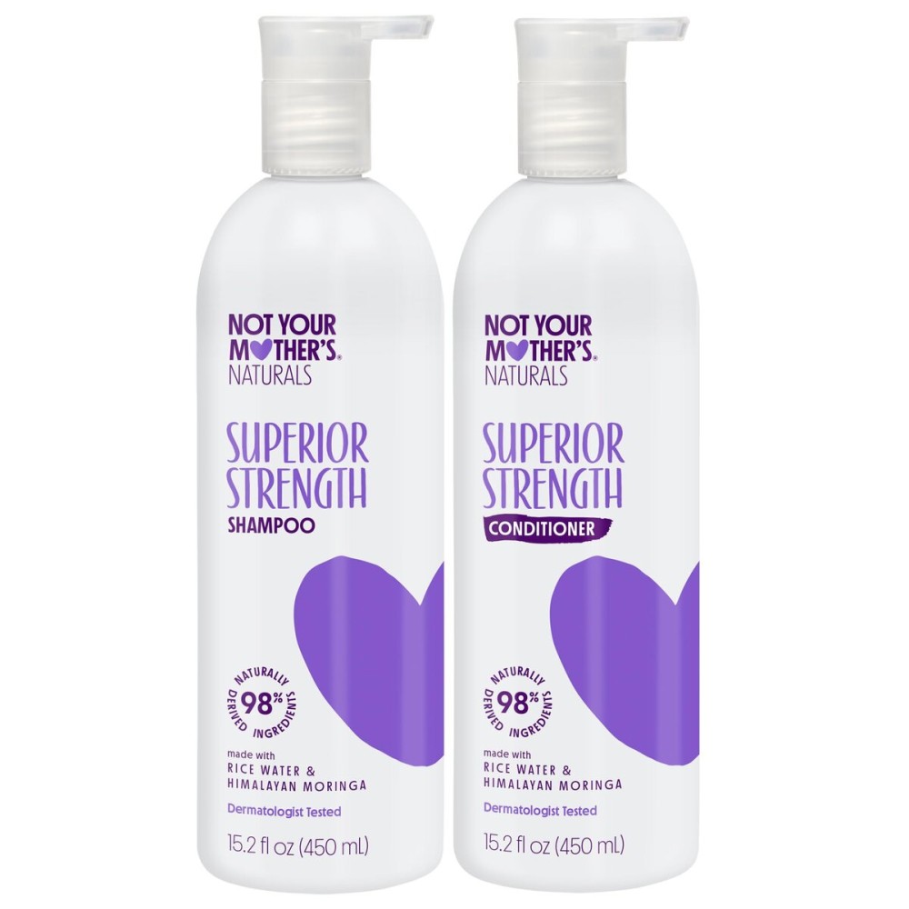 Not Your Mother\'s Naturals Superior Strength Shampoo & Conditioner Set - 15.2 fl oz - Sulfate-Free Hair Products - Rice Water & Himalayan Moringa