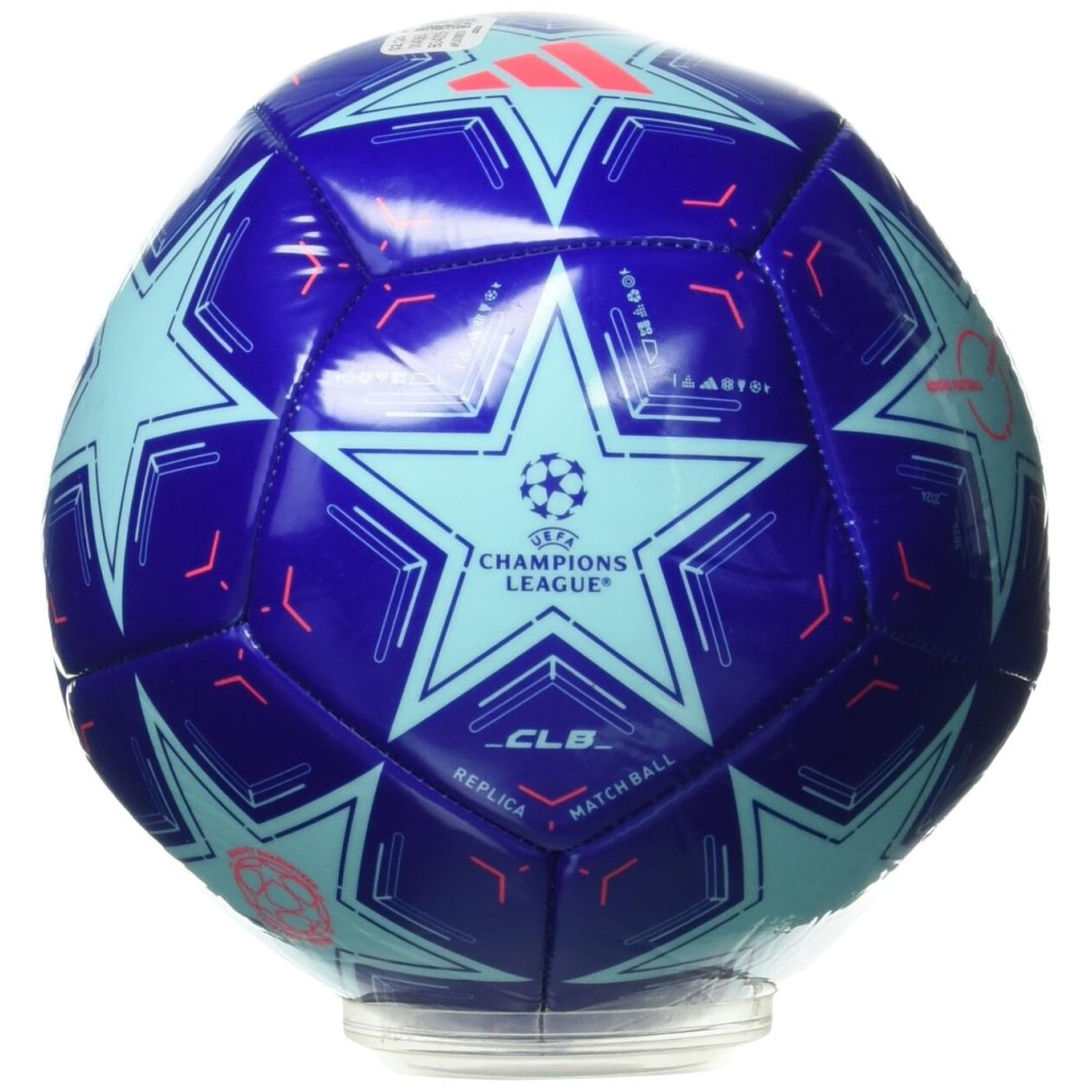 adidas Unisex-Adult UCL Club Soccer Ball, Clear Aqua/Lucid Blue/Turbo, 3
