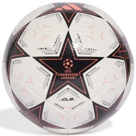 adidas Unisex-Adult UCL Club Soccer Ball, White/Black/Turbo, 5