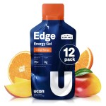 UCAN Edge Energy Gel Shots, Orange Mango (12, 2 Ounce Packets) for Running, Training, Workouts, Fitness, Cycling, Crossfit | Sugar-Free, Vegan, & Keto Friendly Energy