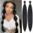Black Pre stretched Braiding Hair 2 Packs Pre feathered Braid Hair Extensions 30 Inches Hair Braids