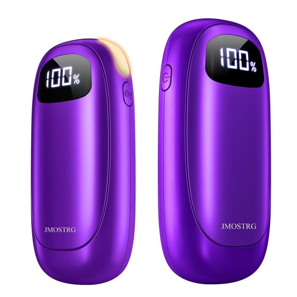 Hand Warmers Rechargeable 2 Pack, Electric Dual-Sided Heating with LED Display & Flashlight, Max 127, 13Hrs Long Lasting Pocket Heater for Raynauds, Hunting Essentials, Golf Gifts for Men Women