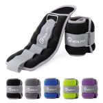 NEALFIT Ankle Weights for Men Women Kids, Leg Arm Wrist Weights with Adjustable Strap for Running, Gymnastics, Aerobics,Gym, Fitness (Black, 1.5 lbs x 2 (3LB Pair))