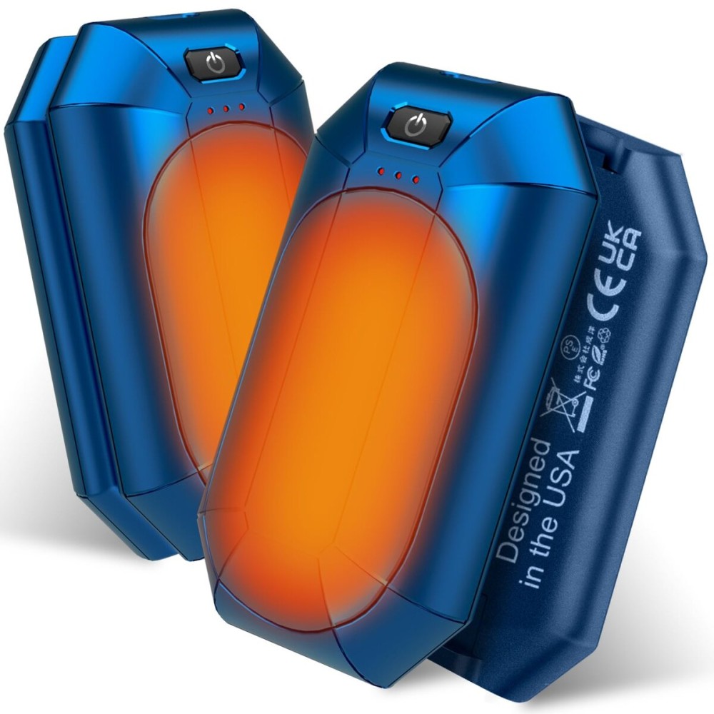 2 Pack AI Hand Warmers Rechargeable, Electric Hand Warmer Reusable, USB Handwarmers, Outdoor/Indoor/Golf/Camping/Hunting/Watch Football/Baseball/Warm Gifts for Men Women Kid Birthday