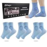 KOLEVAPE 3 Pairs Neuropathy Socks for Women & Men,Nano Comprex Ankle Sleeves Protection Elastic Socks,Soothe Socks for Neuropathy Pain,Anti Fatigue Compression Foot Sleeve Brace Socks