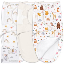 Mama Cheetah Baby Swaddle Blanket with Zipper, Newborn Swaddle Sack, Baby Swaddles Sleep Sack 0-3 Months, Baby Swaddle Wrap for Baby Boy & Girl, 3-Pack