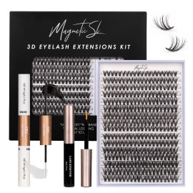 Lash Clusters DIY Lash Extensions Kit 320pcs Individual Lashes Clusters 30D 40D D-Curl Eyelash Extension Kit with Applicator and Lash Bond&Seal,Clusters Lash Glue Remover Mix 10-16mm (30D+40D-320 KIT)