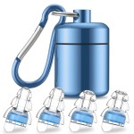 High Fidelity Concert Earplugs for Concerts MusiciansEarplugs for noise reduction24db Advanced Filter Technology Ear Protection for Music Festivals,DJ\'s, Nightclub, Drummers - 2 Pairs(Blue)