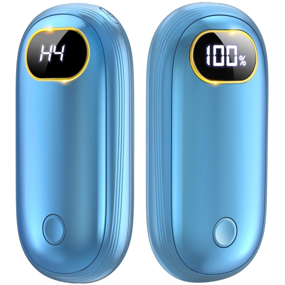 Hand Warmers Rechargeable - Electric Hand Warmers 2 Pack with Dual-Sided Heating for 15Hrs Warmth, LED Display & Flashlight, Hunting Essentials, Gifts for Christmas Man Women Raynauds Golf