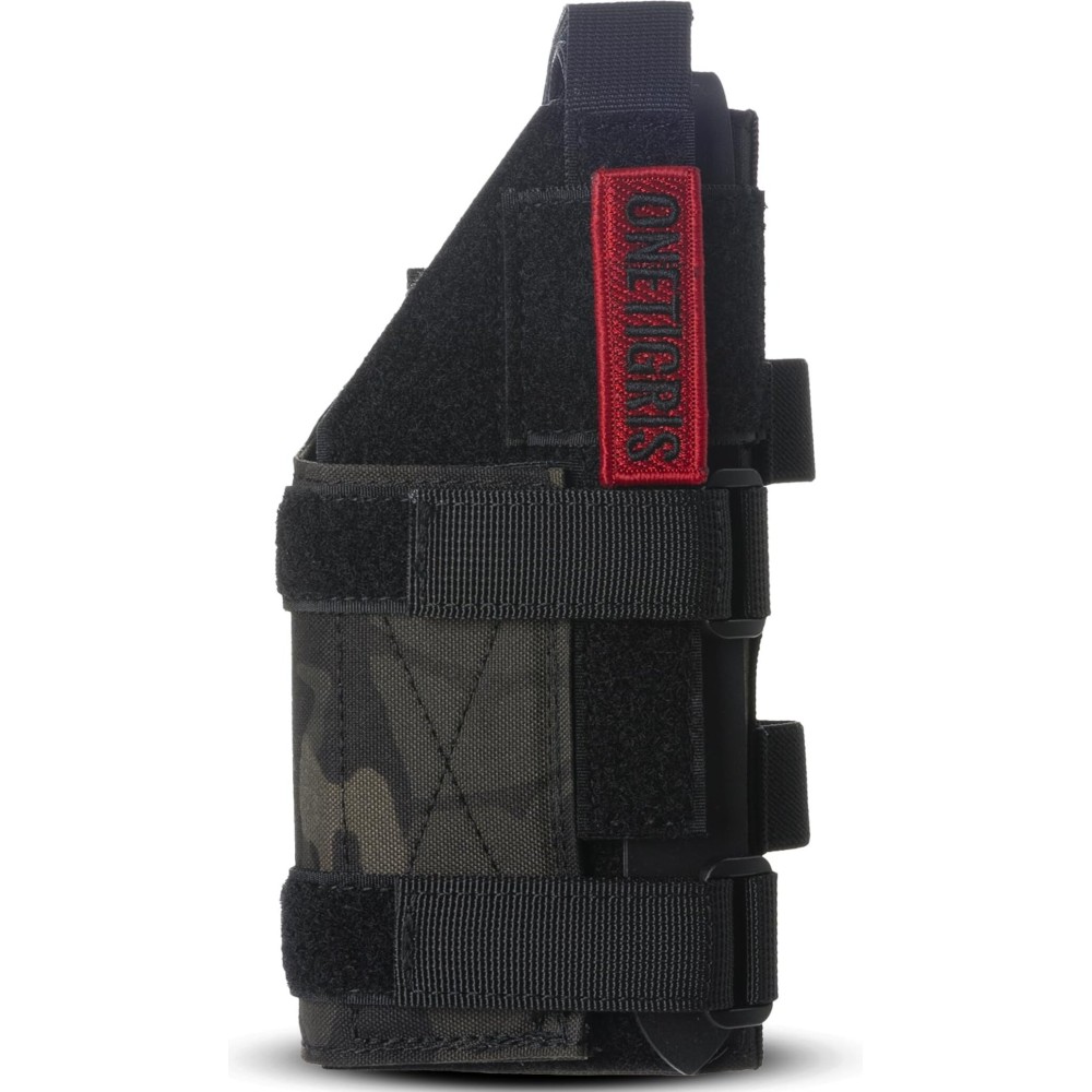 OneTigris Gun Holster Right Handed Nylon Pistol Holster for Most Compact Medium Full Size Pistol 1911/17/19/20/21/45 M&P Shield 9mm with Under Barrel Attachment