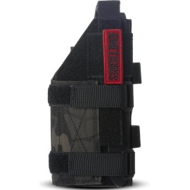 OneTigris Gun Holster Right Handed Nylon Pistol Holster for Most Compact Medium Full Size Pistol 1911/17/19/20/21/45 M&P Shield 9mm with Under Barrel Attachment