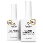 Beetles 15ml Nail Dehydrator and Primer - Acid Free & Hema-Free Natural Prep Dehydrate and Bond Primer for Acrylic Fast Dry Nail Supplies Professional Salons Christmas Set