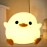 Attivolife DoDo Duck Night Light, Animal Silicone Nursery Lamp with Dimmable, Table Bedside Lamp with Timer for Bedroom, Kawaii LED Squishy Night Light Decor Gifts
