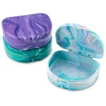 Practicon Marble Retainer Cases, Orthodontic Aligner Case, Mouth Guard Holder (3 Pack) (Mermaid)