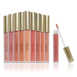 Nicole Miller New York Beauty Concept 15-Piece Lip Gloss Set - Glamorous Rosy Nude Shades Lip Gloss Set - Beauty in Clear Bottles, 0.07 Fl oz Each
