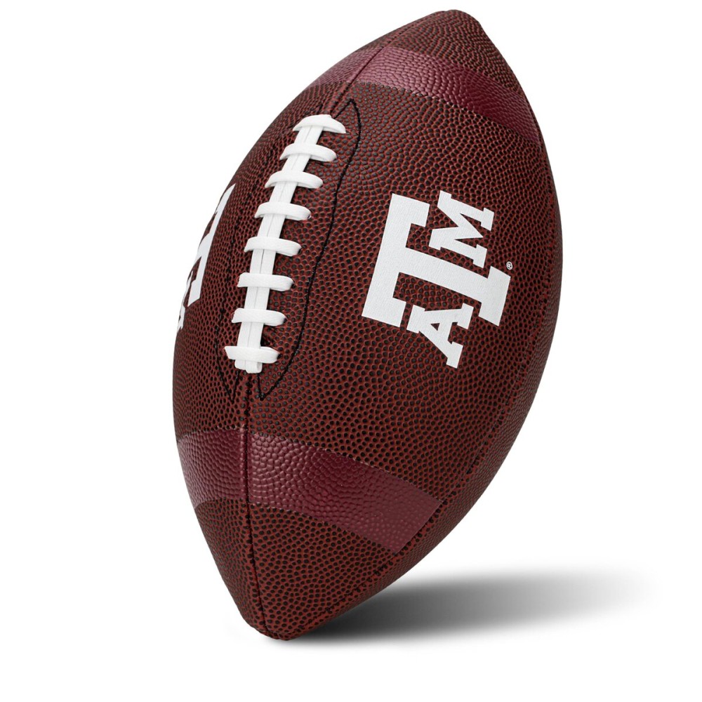 Franklin Sports Texas A&M Aggies Kids NCAA Youth Football - Official College Team Junior Footballs with Team Logos for Kids - Junior Size PVC Ball - Backyard + Tailgate Ball - 8.5