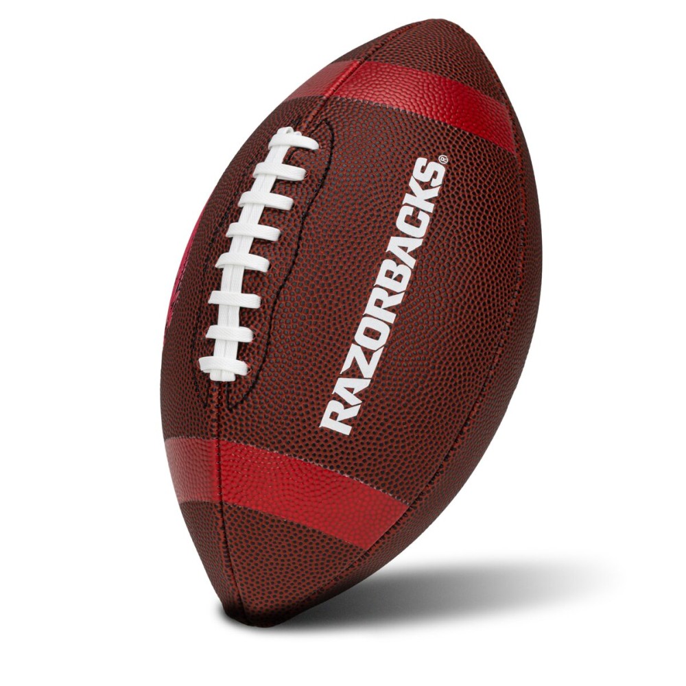 Franklin Sports Arkansas Razorbacks Kids NCAA Youth Football - Official College Team Junior Footballs with Team Logos for Kids - Junior Size PVC Ball - Backyard + Tailgate Ball - 8.5