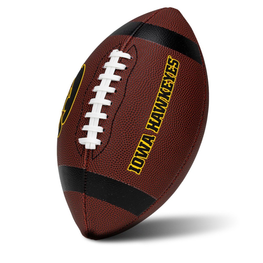 Franklin Sports Iowa Hawkeyes Kids NCAA Youth Football - Official College Team Junior Footballs with Team Logos for Kids - Junior Size PVC Ball - Backyard + Tailgate Ball - 8.5