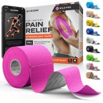 Kinesiology Tape-Incredible Support for Athletic Sports and Recovery + Free Taping Guide - Pre-Cut 2 inch 16.4 feet (Wild Pink + Free Taping Guide, 1 Pack)
