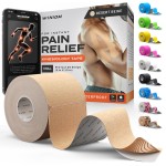 Kinesiology Tape-Incredible Support for Athletic Sports and Recovery + Free Taping Guide - Pre-Cut 2 inch 16.4 feet (Desert Beige + Free Taping Guide, 1 Pack)