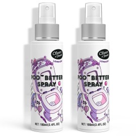 Clean-n-Fresh Toilet Spray for Poop, Lavender 6.8 Fl.Oz, Air Freshener Bathroom Spray, Odor Eliminator| Up to 400+ Uses