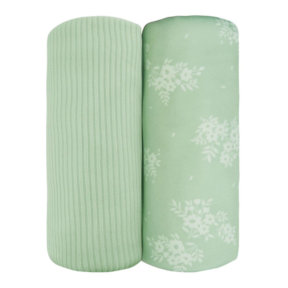 Viviland Jersey Swaddle Blanket, Ultra Soft Stretchy Receiving Blanket, Newborn Swaddle Wrap for Boys & Girls, 40 x 30 inches, 2 Pcs