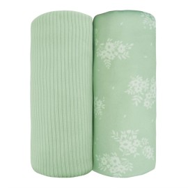 Viviland Jersey Swaddle Blanket, Ultra Soft Stretchy Receiving Blanket, Newborn Swaddle Wrap for Boys & Girls, 40 x 30 inches, 2 Pcs