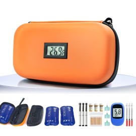 Gosemai TSA Approved Insulin Cooler Travel Case Medication Cooler for Travel with Temperature Display Diabetic Medication Organizer Medical Travel Cooler Bag with 2 Ice Pack