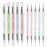 10PCS Nail Art Gel Carving Pen Acrylic Nail Dotting Pen Rhinestone Handle Double-Ended Silicone Nail Art Pen Brushes for Design Nail Foil Carving Drawing and 3D Effect Shaping Drawing Dotting Tools