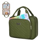 Leudes Travel Pill Bottle Organizer,Medicine Organizer and Storage,Home Medication Bag, Cases,Carrier for Pills,Vitamin,Fish Oil,Supplements for Women and Men (Medium, Army Green)