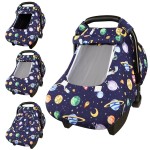 Baby Carseat Cover Winter, Pea Pod Infant Car Seat Covers Canopy for Newborn with 2 Layers Windows of Breathable Mesh/Fabric, Lightweight Polyester/Minky Dot Backing, Snug Fit Most Baby Car Seat