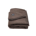 Arcturus Military Wool Blanket - Warm, Thick, Washable - Great for Outdoors, Camping, Stadium Blanket, Picnics, Travel - Car & Bushcraft Survival Kits, Large 64in x 88in 4.5 lb - Chocolate
