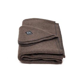 Arcturus Military Wool Blanket - Warm, Thick, Washable - Great for Outdoors, Camping, Stadium Blanket, Picnics, Travel - Car & Bushcraft Survival Kits, Large 64in x 88in 4.5 lb - Chocolate