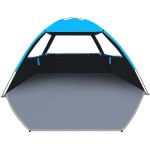 Venustas Beach Tent Sun Shelter for 3/4-5/6-7/8-10 Person, UPF 50+ UV Protection Beach Canopy, Lightweight and Easy Setup Cabana, Portable Shade Tent