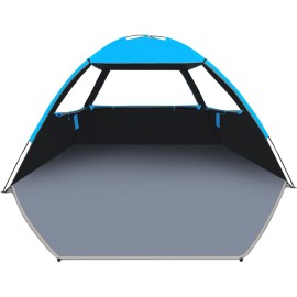 Venustas Beach Tent Sun Shelter for 3/4-5/6-7/8-10 Person, UPF 50+ UV Protection Beach Canopy, Lightweight and Easy Setup Cabana, Portable Shade Tent