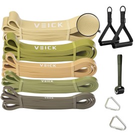 VEICK Resistance Bands for Working Out, Exercise Bands, Workout Bands, Pull Up Assistance Bands, Long Heavy Stretch Bands Set for Men and Women, Power Weight Gym at Home Fitness Equipment