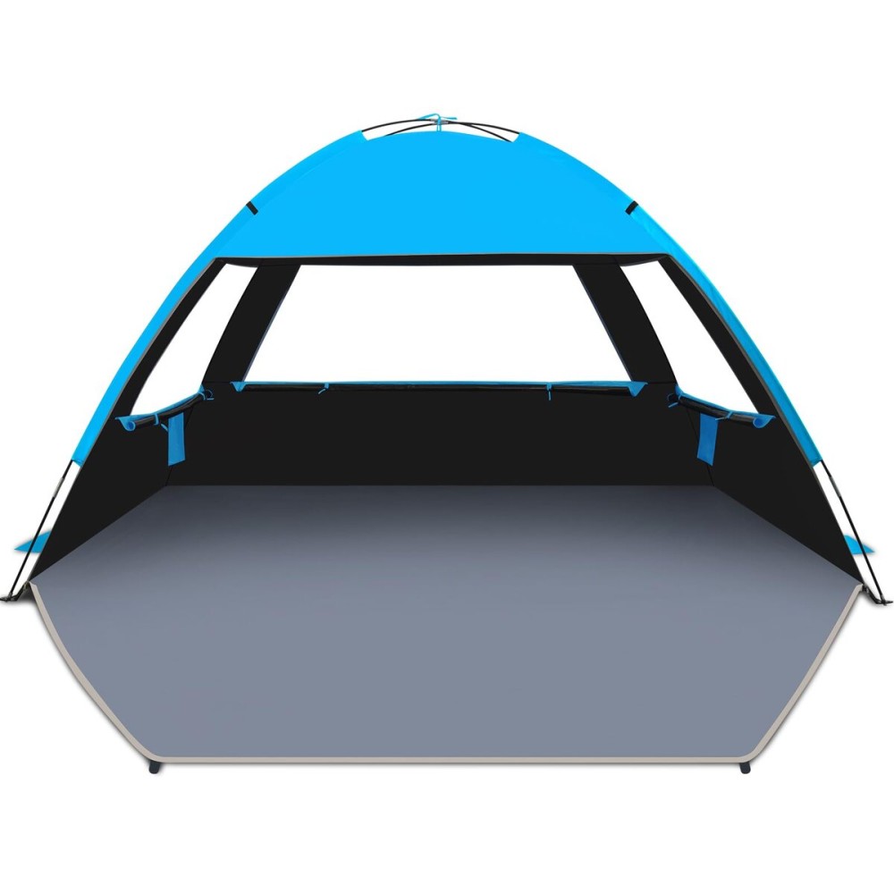 Venustas Beach Tent Sun Shelter for 3/4-5/6-7/8-10 Person, UPF 50+ UV Protection Beach Canopy, Lightweight and Easy Setup Cabana, Portable Beach Shade Tent