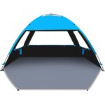 Venustas Beach Tent Sun Shelter for 3/4-5/6-7/8-10 Person, UPF 50+ UV Protection Beach Canopy, Lightweight and Easy Setup Cabana, Portable Beach Shade Tent
