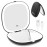 WOBSION Rechargeable Lighted Travel Makeup Mirror,1x/10x Compact Magnifying Mirror with Lights,Portable for Bag,4inch,Gift,Black