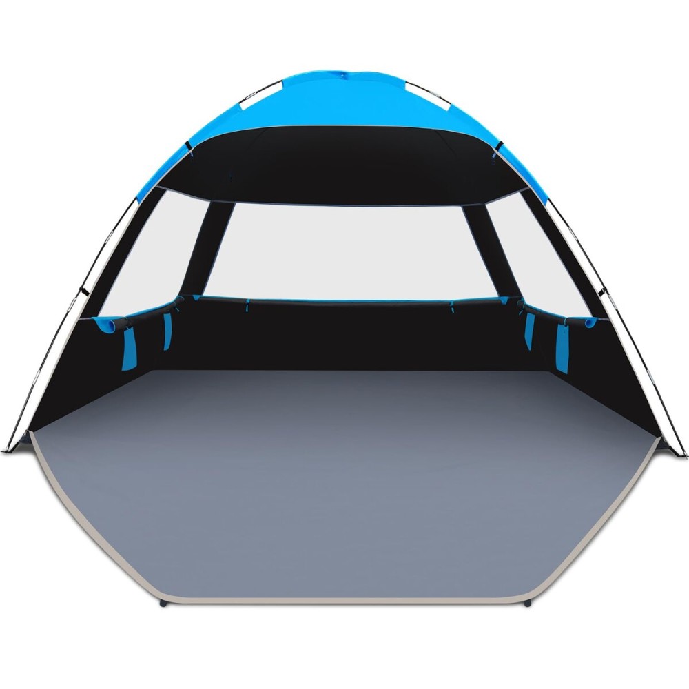 Venustas Beach Tent Sun Shelter for 3/4-5/6-7/8-10 Person, UPF 50+ UV Protection Beach Canopy, Lightweight and Easy Setup Cabana, Portable Beach Shade Tent