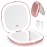 WOBSION Rechargeable Lighted Travel Makeup Mirror,1x/10x Compact Magnifying Mirror with Lights,Portable for Bag,4inch,Gift,Rose Gold