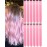 Olldag 12 PCS Pink Hair Extensions Clip in, 22 Inch Colored Hair Extensions Party Highlights Long Straight Synthetic Hairpieces for Women Kids Girls Cosplay