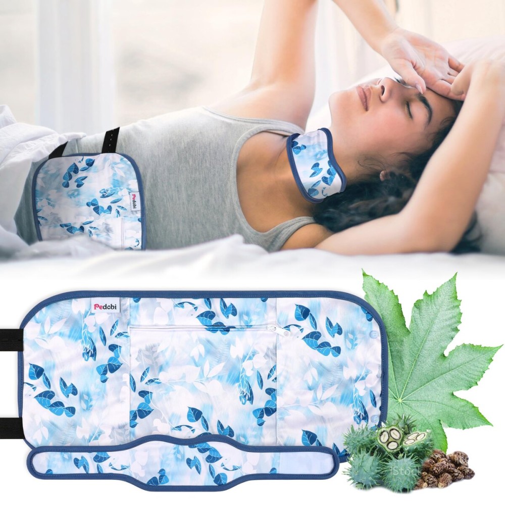 Pedobi Castor Oil Pack Wrap Organic Cotton 2 Pcs, Castor Oil Cold Pressed Highly Absorbent for Liver Detox, Gifts for Women