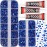7500Pcs Blue Rhinestones Flatback with b-7000 Jewelry Glue for Crafts Clothing Clothes Fabric Tumblers, Royal Dark Navy Blue Flat Back Gems, Crystals Diamonds Different Sizes 6/10/16/20 ss, Non Hotfix