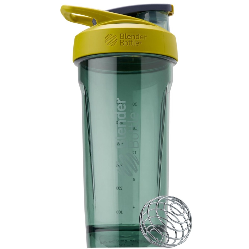 BlenderBottle Sport Shaker Bottle with Wire Whisk, 28-Ounce, Yellow - Protein Shakes & Hydration for Athletes & Fitness Enthusiasts, Easy Mixing, Durable & Lightweight, Lockable Lid