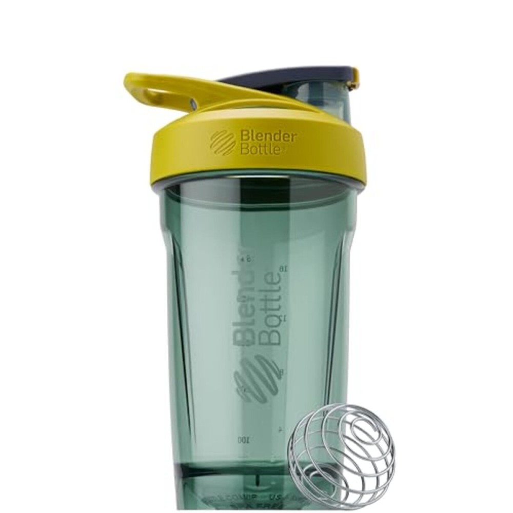 BlenderBottle Sport Shaker Cup Perfect for Protein Shakes and Pre Workout, 24-Ounce, Yellow