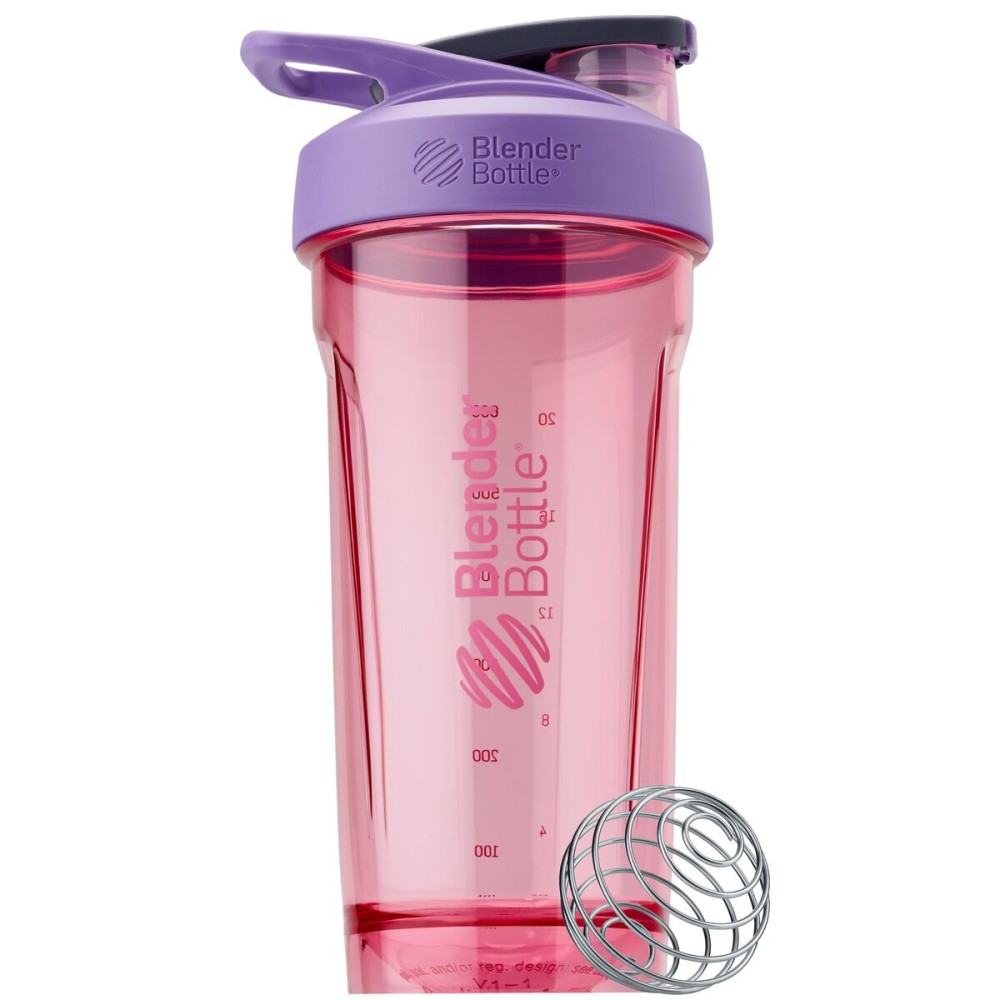BlenderBottle Sport Shaker Bottle with Wire Whisk, 28-Ounce, Purple - Protein Shakes & Hydration for Athletes & Fitness Enthusiasts, Easy Mixing, Durable & Lightweight, Lockable Lid
