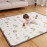 ieBabay Boho Rainbow Baby Play Mat 71 X 59 Non-Slip Cushioned Baby Crawling Mat Letter Playmats, Kids Play Mats Pad for Floor Play Pen Infants Tummy Time Activity (White)