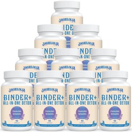All-In-One Detox Binder Supplement 1500 MG - High Bioavailability, Liver Gut Detox Cleanse with Activated Charcoal, Zeolite & Bentonite Clay for Toxins, Liver, Digestive, 900 Vegan Capsules