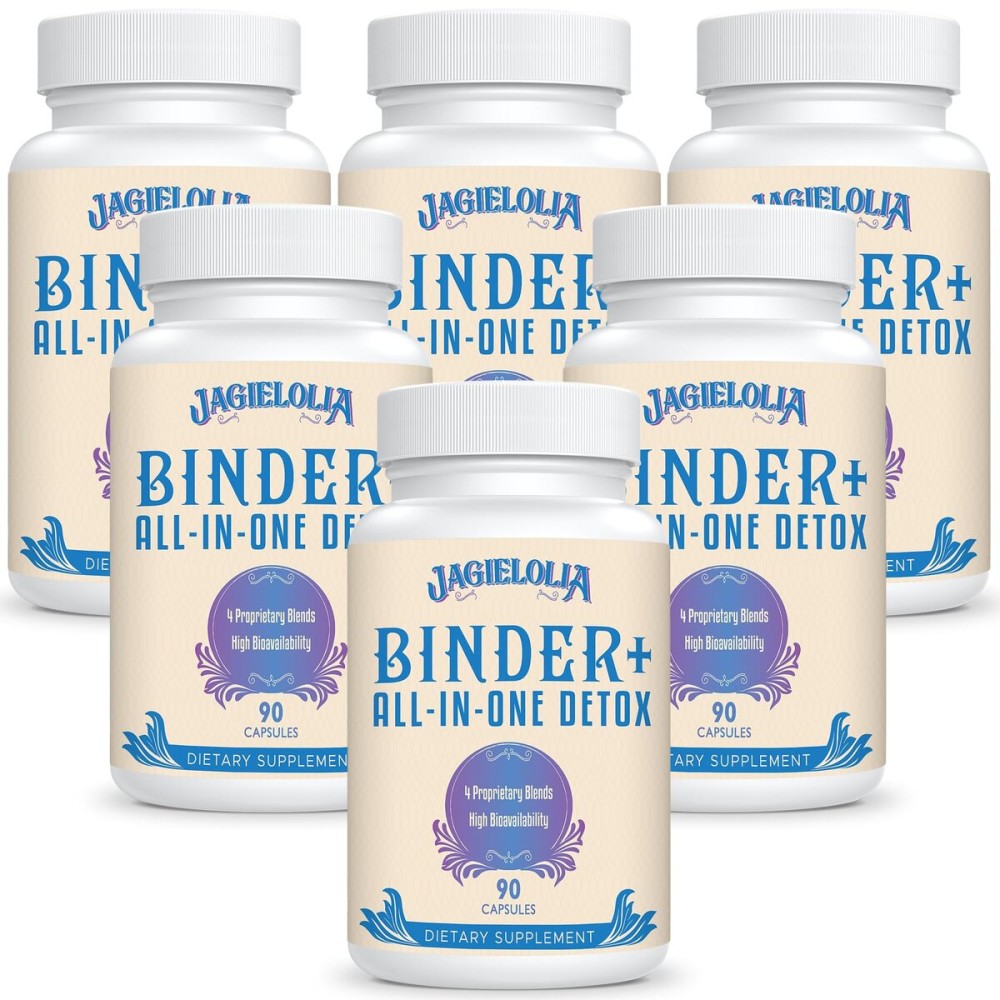 All-In-One Detox Binder Supplement 1500 MG - High Bioavailability, Liver Gut Detox Cleanse with Activated Charcoal, Zeolite & Bentonite Clay for Toxins, Liver, Digestive, 540 Vegan Capsules